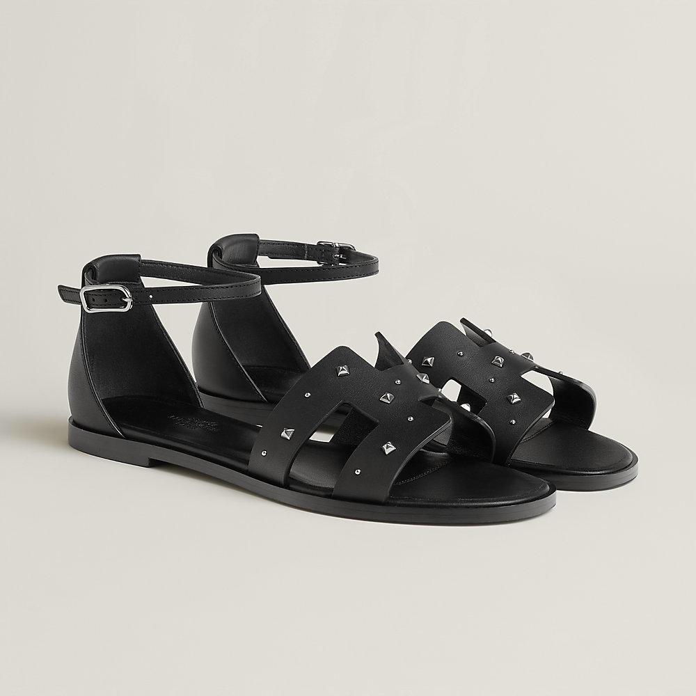 Sandália Santorini - Preto | Hermès Brasil